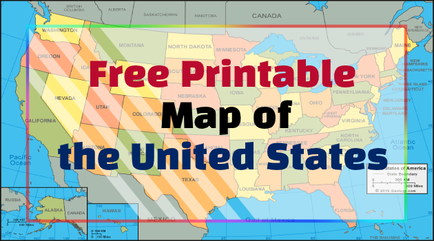 free printable maps of united states