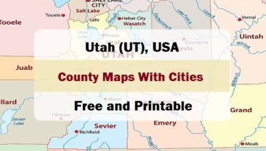 Preview images of county map of Utah